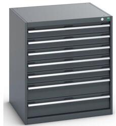 bott Műhely fiókos szekrény Bott Cubio 200, 90 x 80 x 75 cm, 7 fiókos, antracit-antracit