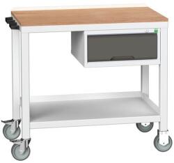 bott Verso Weld mobil műhelyasztal, 93 x 100 x 60 cm, 1 fiókos, multiplex, szürke-antracit