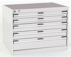 bott Műhely fiókos szekrény Bott Cubio, 60 x 80 x 75 cm, 5 fiókos, szürke-szürke