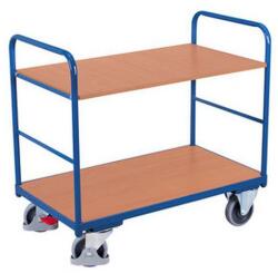 Variofit Polcos kocsi, 250 kg-ig, 2 polc, 99 x 126 x 80 cm, kék