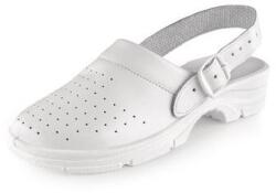 CXS MISA női bőrszandál zárt orr-résszel, fehér, méret: 39