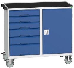 bott Karbantartó fiókos kocsi Bott Verso, 96, 5 x 105 x 55 cm, 6 fiókos, szekrény, matrac, szürke-kék