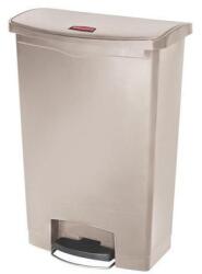 Rubbermaid Front Step műanyag szemetes kosár, 90 l térfogat, bézs