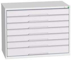 bott Műhely fiókos szekrény Bott Verso, 80 x 105 x 55 cm, 7 fiókos, szürke-szürke