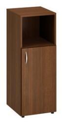 Alfa Office Alfa 500 közepes, keskeny szekrény, 106, 3 x 40 x 47 cm, nyitott polccal és ajtóval - jobbos kivitel, dió mintázat