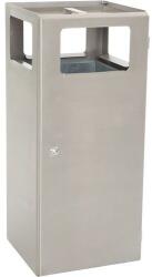 V-Part Hamutartós szemetesoszlop, masszív alapon, rozsdamentes acél