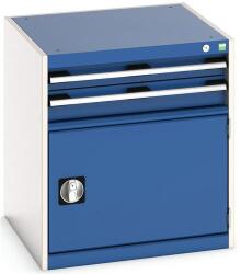 bott Műhely fiókos szekrény Bott Cubio, 70 x 65 x 65 cm, 2 fiók, 1 szekrény, szürke-kék