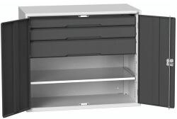 bott Műhelyszekrény fiókokkal Bott Verso, 100 x 130 x 55 cm, 1 polc, 3 fiók, szürke-antracit