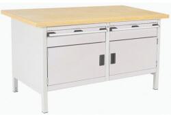 bott Műhelyasztal Bott Cubio Tároló, 84 x 150 x 75 cm, 2 szekrény, 2 fiók, multiplex, szürke-szürke