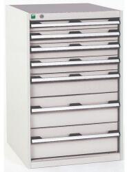 bott Műhely fiókos szekrény Bott Cubio, 100 x 65 x 65 cm, 7 fiókos, szürke-szürke