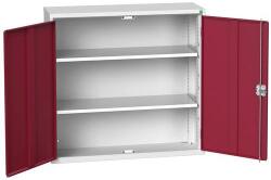 bott Műhelyszekrény polcokkal Bott Verso, 100 x 105 x 35 cm, 2 polc, szürke-piros