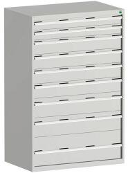 bott Műhely fiókos szekrény Bott Cubio, 160 x 105 x 65 cm, 9 fiókos, szürke-szürke