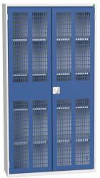 bott Műhelyszekrény polcokkal Bott Verso, drótajtó, 4 polc, 200 x 105 x 35 cm, szürke-kék