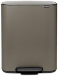 Brabantia Bo pedálos szemetes, 2 x 30 l, platina, Brabantia