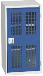 bott Műhelyszekrény polcokkal Bott Verso, drótajtó, 100 x 52, 5 x 55 cm, 2 polc, szürke-kék