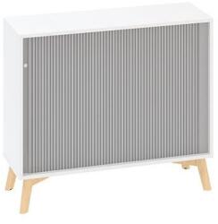 Alfa Office Alacsony szekrény Alfa Root rolózható ajtóval, 1 polc, 100 x 45 x 88, 7 cm, fehér
