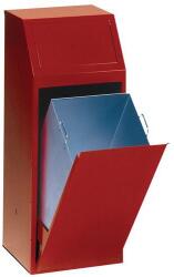 VAR Fém szemétkosár szelektív hulladékgyűjtéshez VAR, űrtartalma 68 l, piros