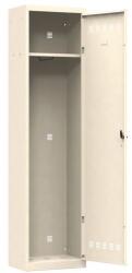 Vinco hegesztett öltözőszekrény, 1 rekeszes, 500 mm, hengerzárral, bézs/bézs