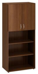 Alfa Office Alfa 500 magas, széles szekrény, 178 x 80 x 47 cm, nyitott ajtóval, dió mintázat - manutan - 157 112 Ft