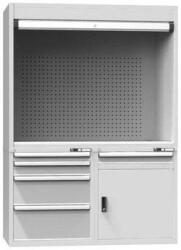 POLAK Vezérlő munkaállomás, 1462 x 753 x 2069 mm, szürkésszürke