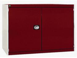 bott Műhelyszekrény Bott Cubio 160, 90 x 130 x 65 cm, perforált ajtó, szürke-piros