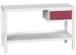 bott Műhelyasztal Bott Verso Weld, 91 x 150 x 60 cm, 1 szekrény, acél, szürke-piros - manutan - 413 258 Ft