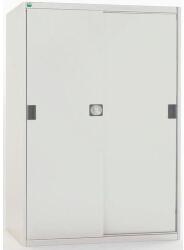 bott Műhelyszekrény tolóajtókkal, 160 x 130 x 52, 5 cm, 3 polccal, szürke-szürke