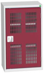 bott Műhelyszekrény polcokkal Bott Verso, drótajtó, 90 x 52, 5 x 35 cm, 2 polc, szürke-piros