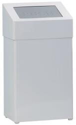 VEPA BINS Billenőfedeles szemetes, fém, fehér, 18 l