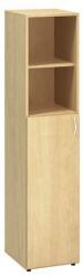 Alfa Office Alfa 500 magas, keskeny szekrény, 178 x 40 x 47 cm, nyitott polccal és ajtóval - balos kivitel, vadkörte mintázat - manutan - 116 472 Ft