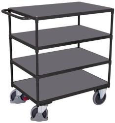 Variofit Polcos kocsi fogantyúval, 500 kg-ig, 4 polcos, 123, 5 x 119 x 70 cm, szürke