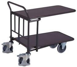Cordes C + C platformos kocsi csúszásgátló felülettel, 2 polccal, 400 kg-ig, 114 x 74 x 100, 5 cm, szürke