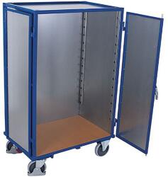 Cordes Szekrénypolcos kocsi csuklós ajtókkal, 500 kg-ig, 111, 5 x 81 x 181 cm, kék