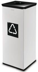 ALDA EKO Square fém szemétkosár szelektív hulladékgyűjtésre, 60 l űrtartalom, fekete