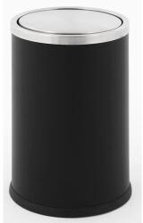 V-Part Swing papírkosár, fekete/rozsdamentes acél