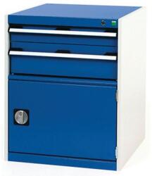 bott Műhely fiókos szekrény Bott Cubio, 80 x 65 x 75 cm, 2 fiók, 1 szekrény, szürke-kék