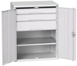 bott Fiókos műhelyszekrény Bott Verso, 100 x 80 x 55 cm, 1 polc, 3 fiók, szürke-szürke
