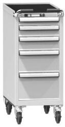 POLAK Műhelykocsi ZH, 5 fiókos, 1060 x 442 x 753 mm, szürke/szürke