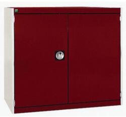 bott Cubio műhelyszekrény, 90 x 105 x 52, 5 cm, perforált ajtó, szürke-piros