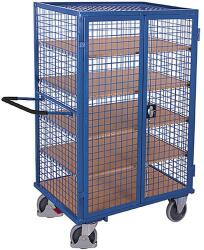 Cordes Magas ketreces kocsi lengőajtókkal, 5 polccal, 500 kg-ig, 131, 5 x 83 x 181 cm, kék