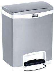 Rubbermaid Slim Jim Step On Front Step szemeteskuka, 30 l, matt rozsdamentes acél, fehér