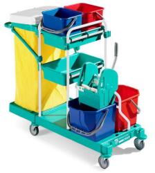 TTS takarító kocsi karos facsaróval, 2 x 15 l és 2 x 12 l űrtartalom