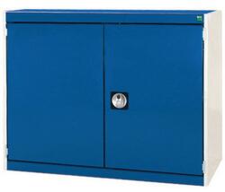 bott Cubio műhelyszekrény, 80 x 105 x 52, 5 cm, perforált ajtó, szürke-kék