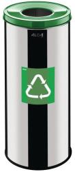 ALDA Prestige EKO fém szemétkosár szelektív hulladékgyűjtésre, 45 l űrtartalom, zöld