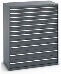 bott Műhely fiókos szekrény Bott Cubio 200, 160 x 130 x 75 cm, 11 fiókos, antracit-antracit