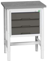 bott Műhelyasztal Bott Verso, 78-93 x 70 x 60 cm, 3 fiók, linóleum, szürke-antracit