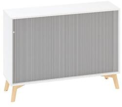 Alfa Office Alacsony szekrény Alfa Root rolózható ajtóval, 1 polc, 120 x 45 x 88, 7 cm, fehér