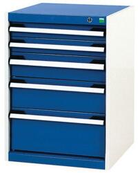 bott Műhely fiókos szekrény Bott Cubio, 60 x 52, 5 x 65 cm, 5 fiókos, szürke-kék