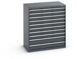 bott Műhely fiókos szekrény Bott Cubio 200, 120 x 105 x 65 cm, 10 fiókos, antracit-antracit