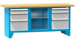 POLAK Hegesztett műhelyasztal Redig, 88 x 200 x 70 cm - manutan - 902 805 Ft